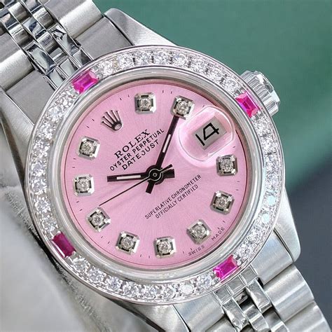 rolex pink face watch|women's pink face Rolex.